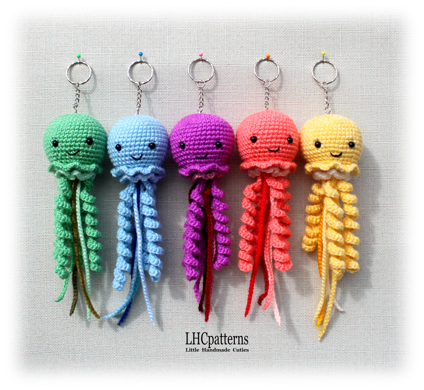 Crochet Jellyfish Keychain