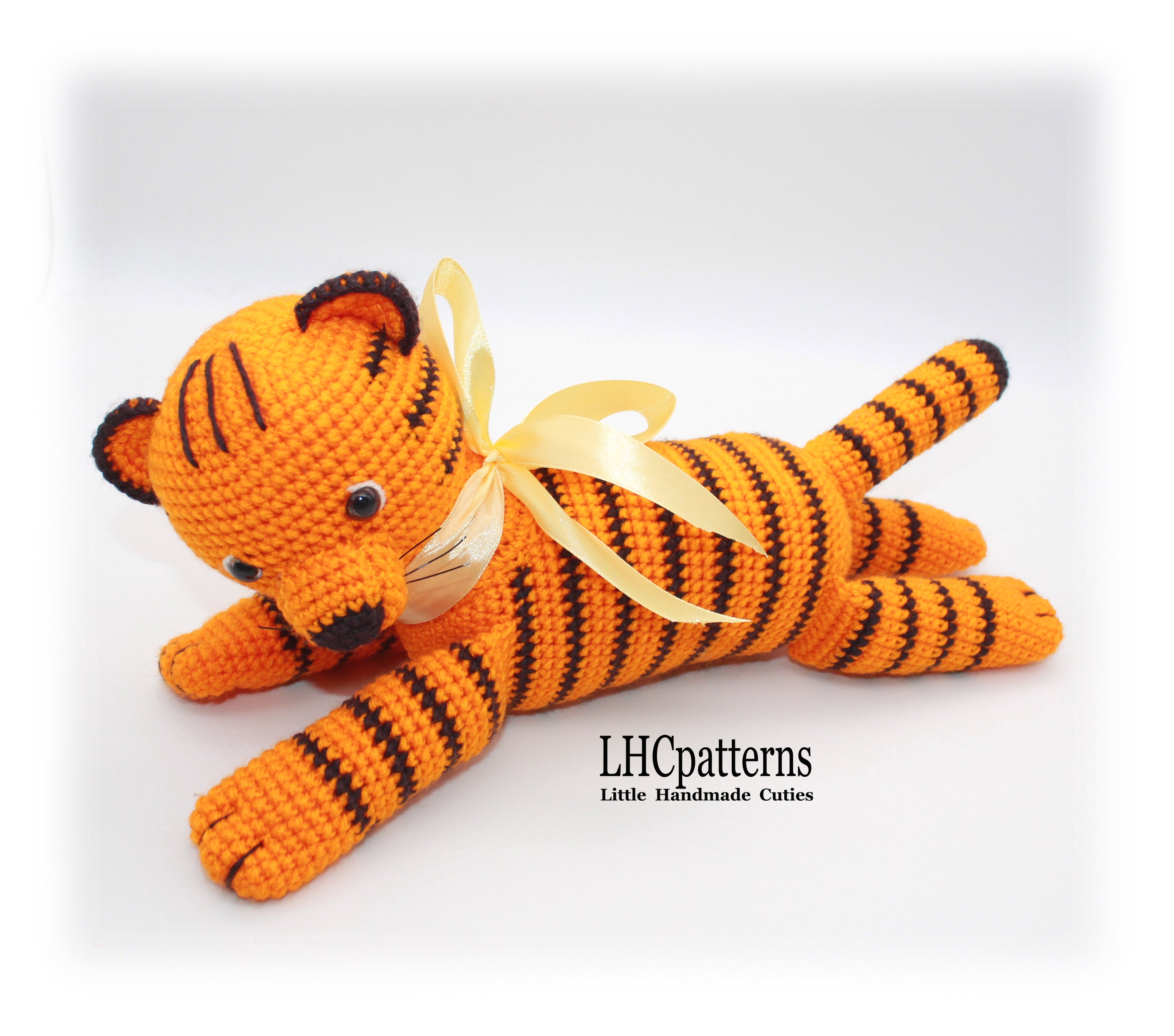 CROCHET PATTERN Laying Tiger LHCpatterns crochet-pattern-laying-tiger-lhcpatterns