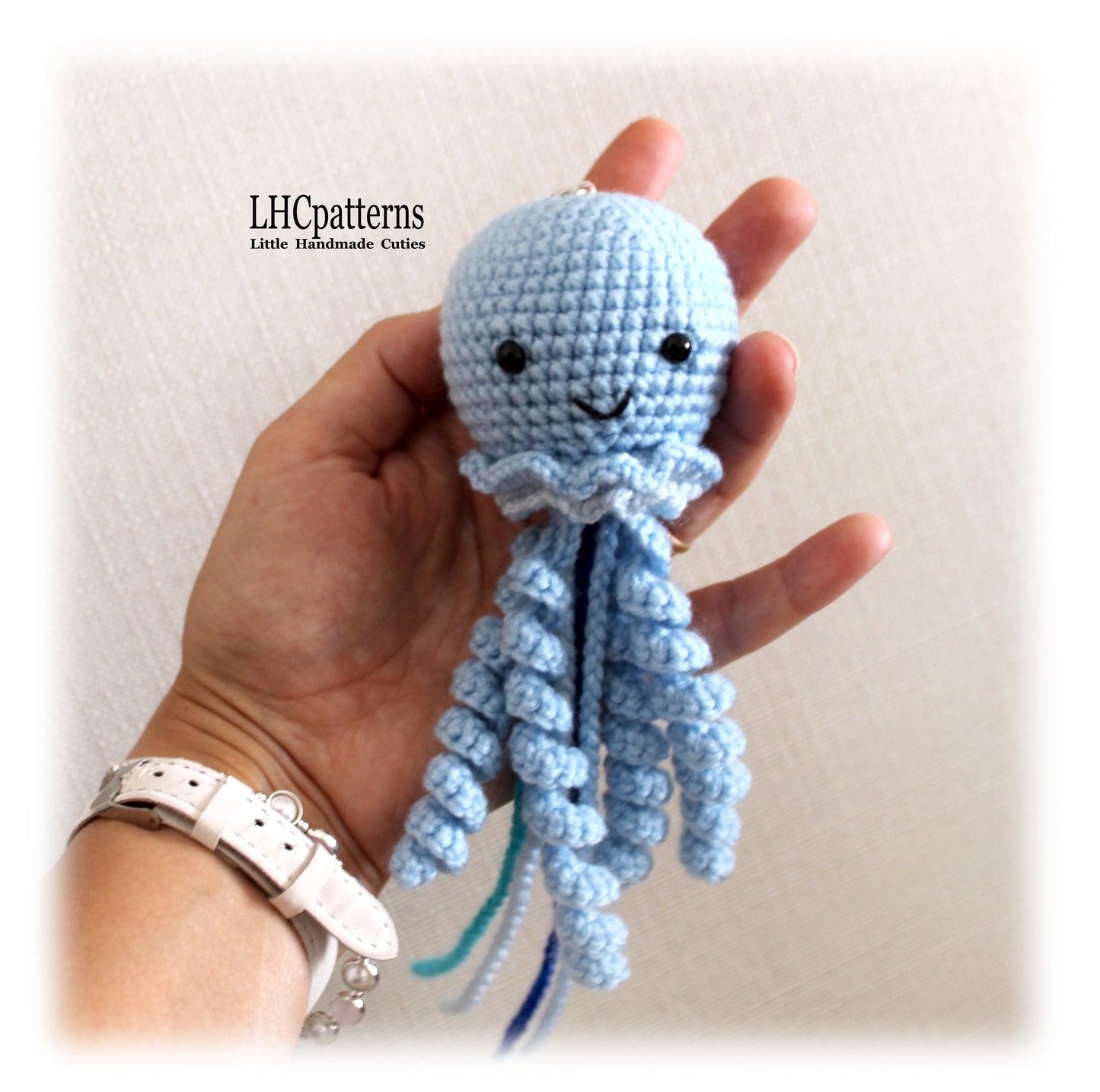 Crochet Jellyfish Keychain