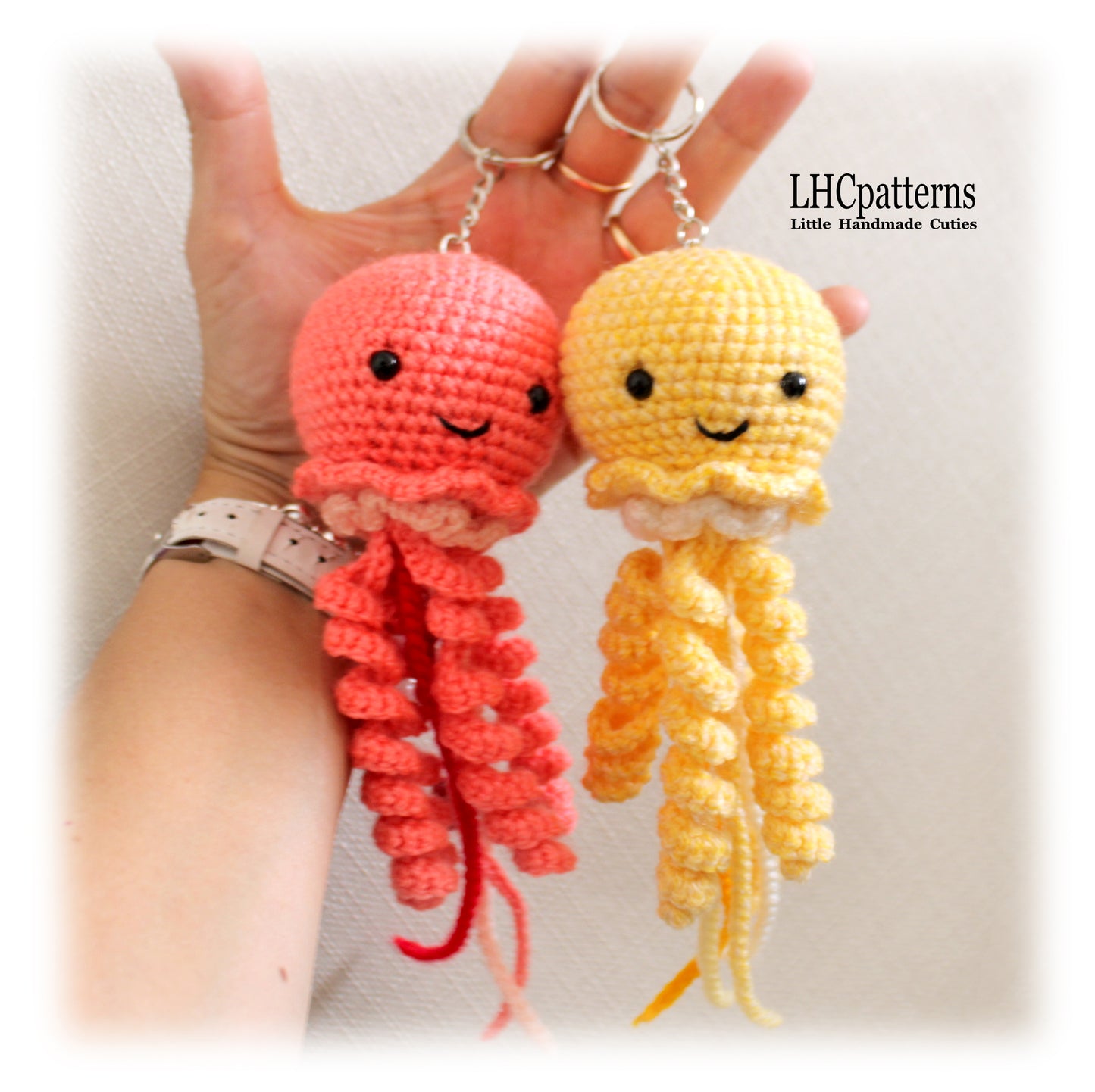Crochet Jellyfish Keychain