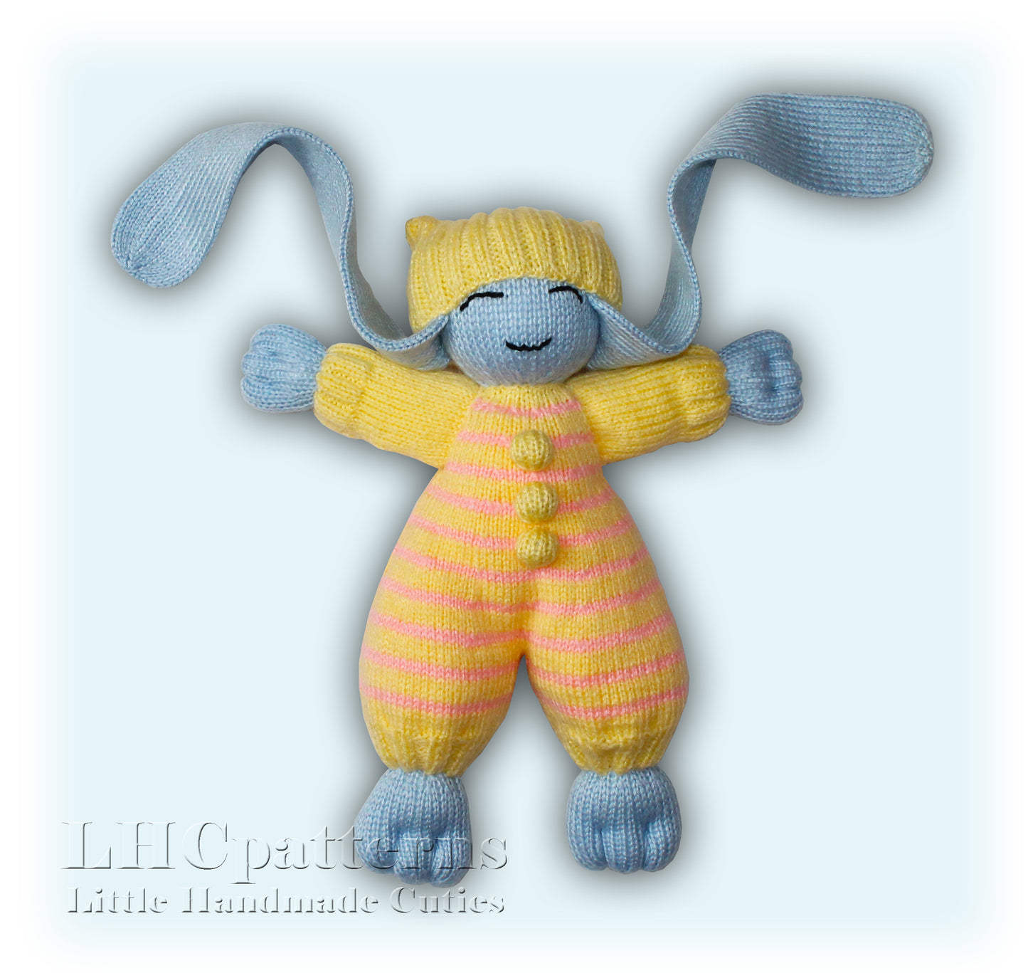 knitted sleeping bunny