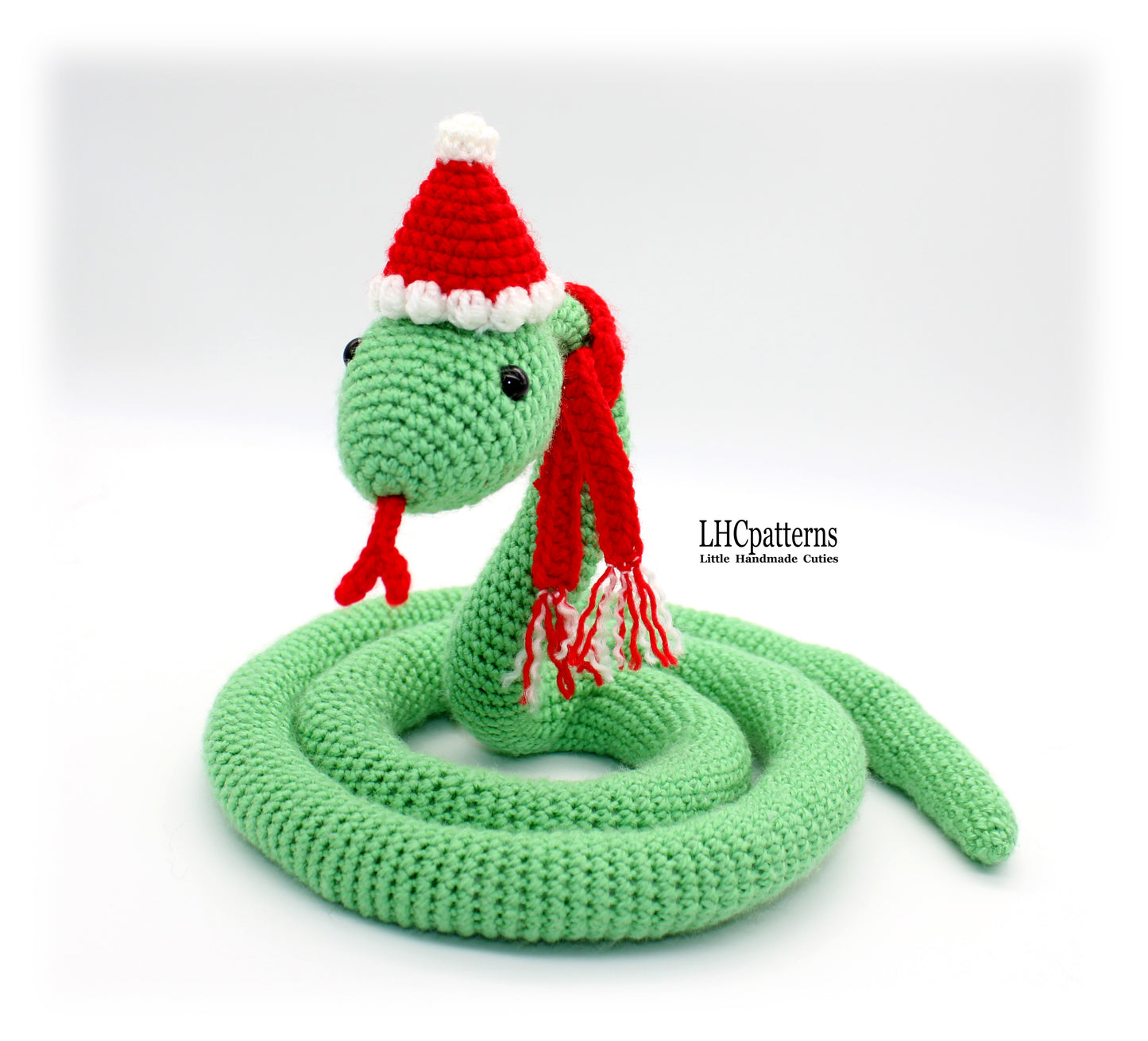 Green snake crochet pattern