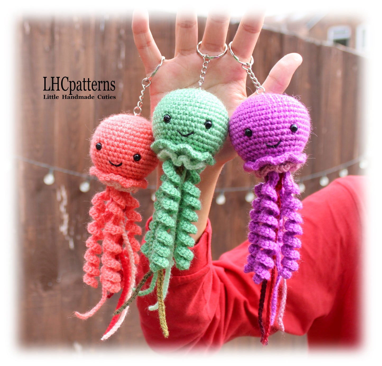 Crochet Jellyfish Keychain