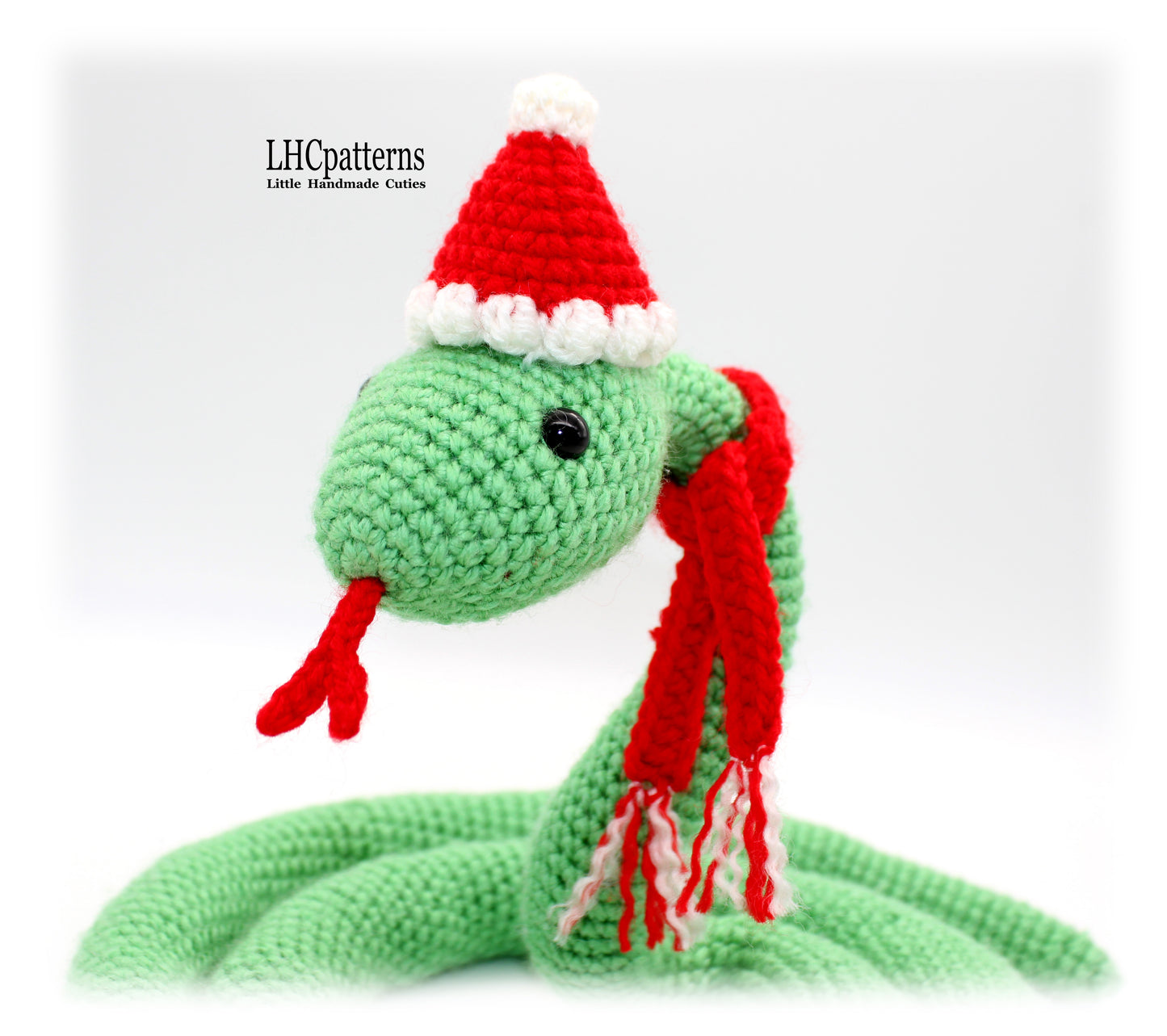 Green snake crochet pattern