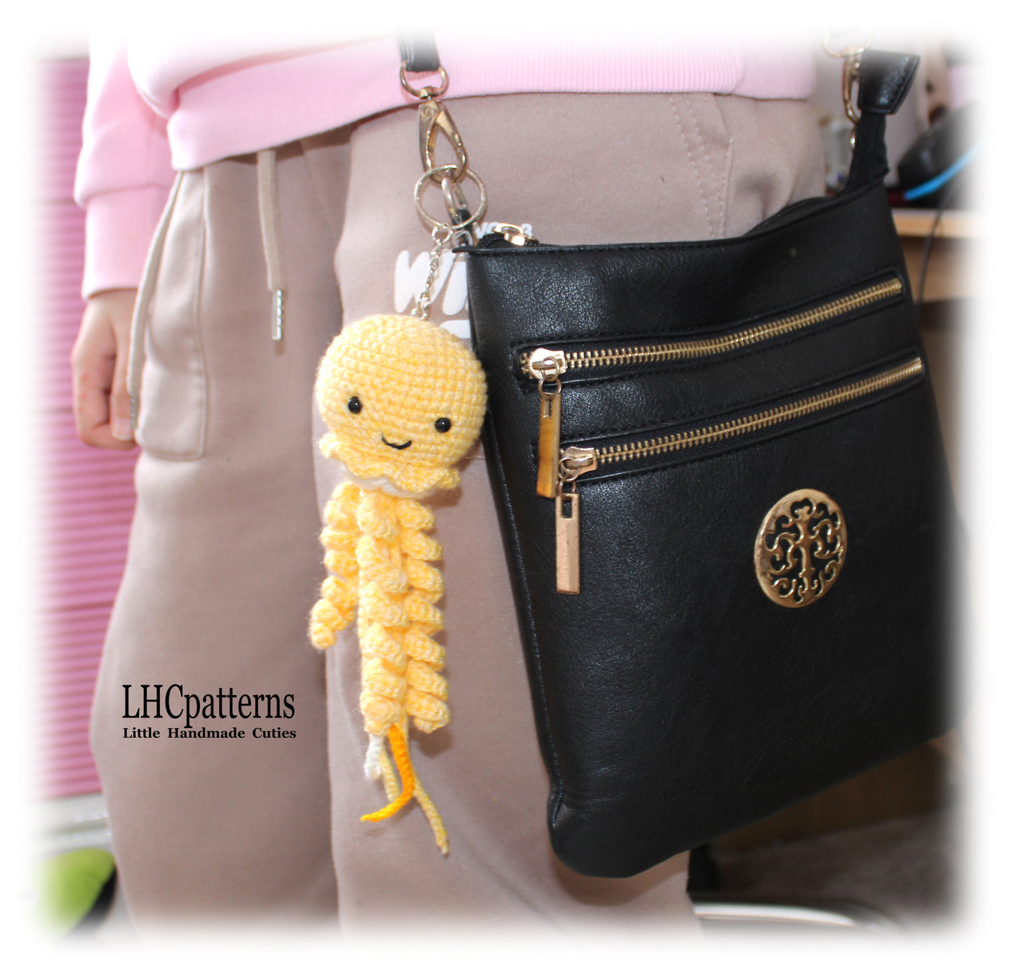 Crochet Jellyfish Keychain