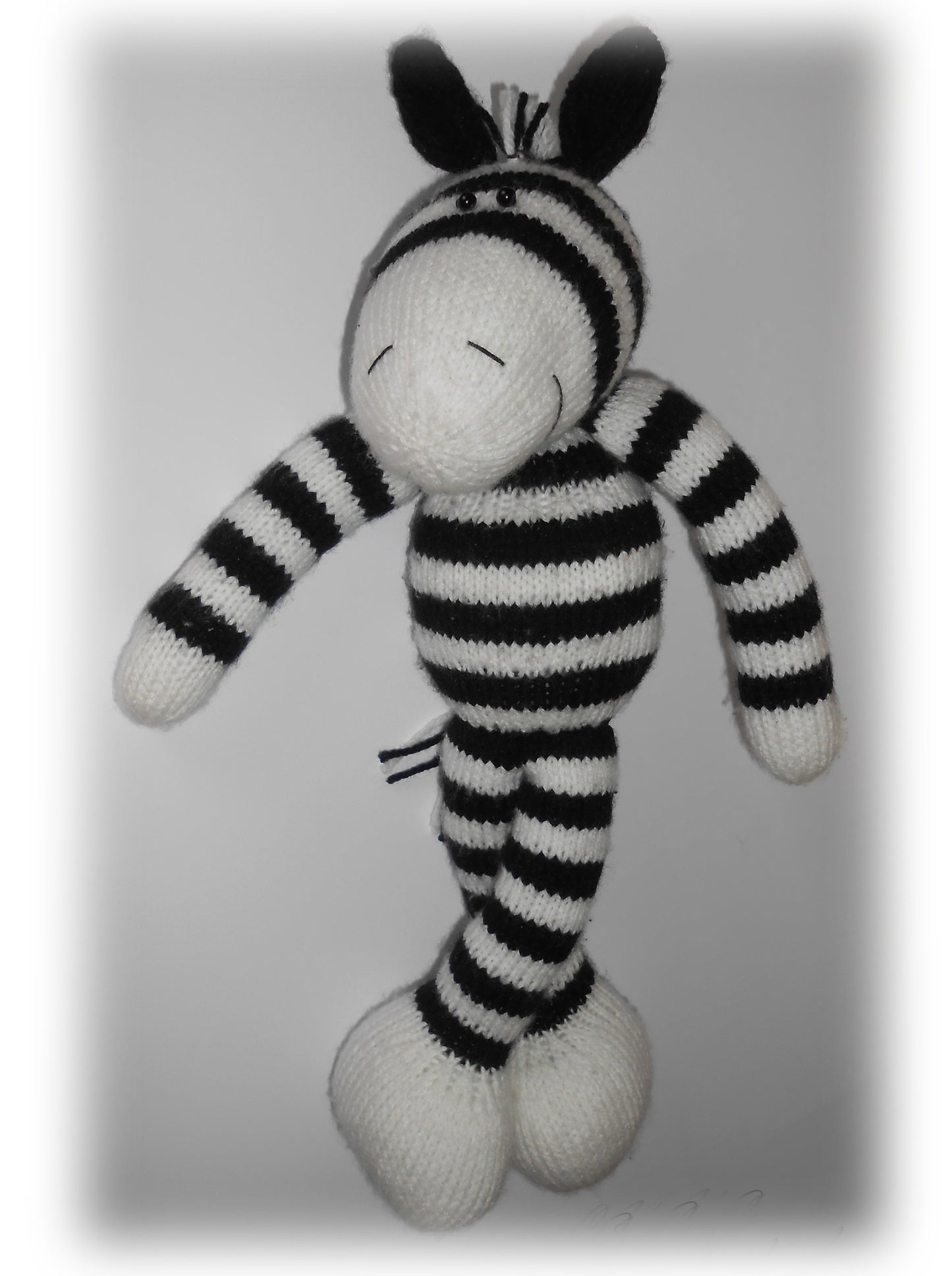 knitted zebra