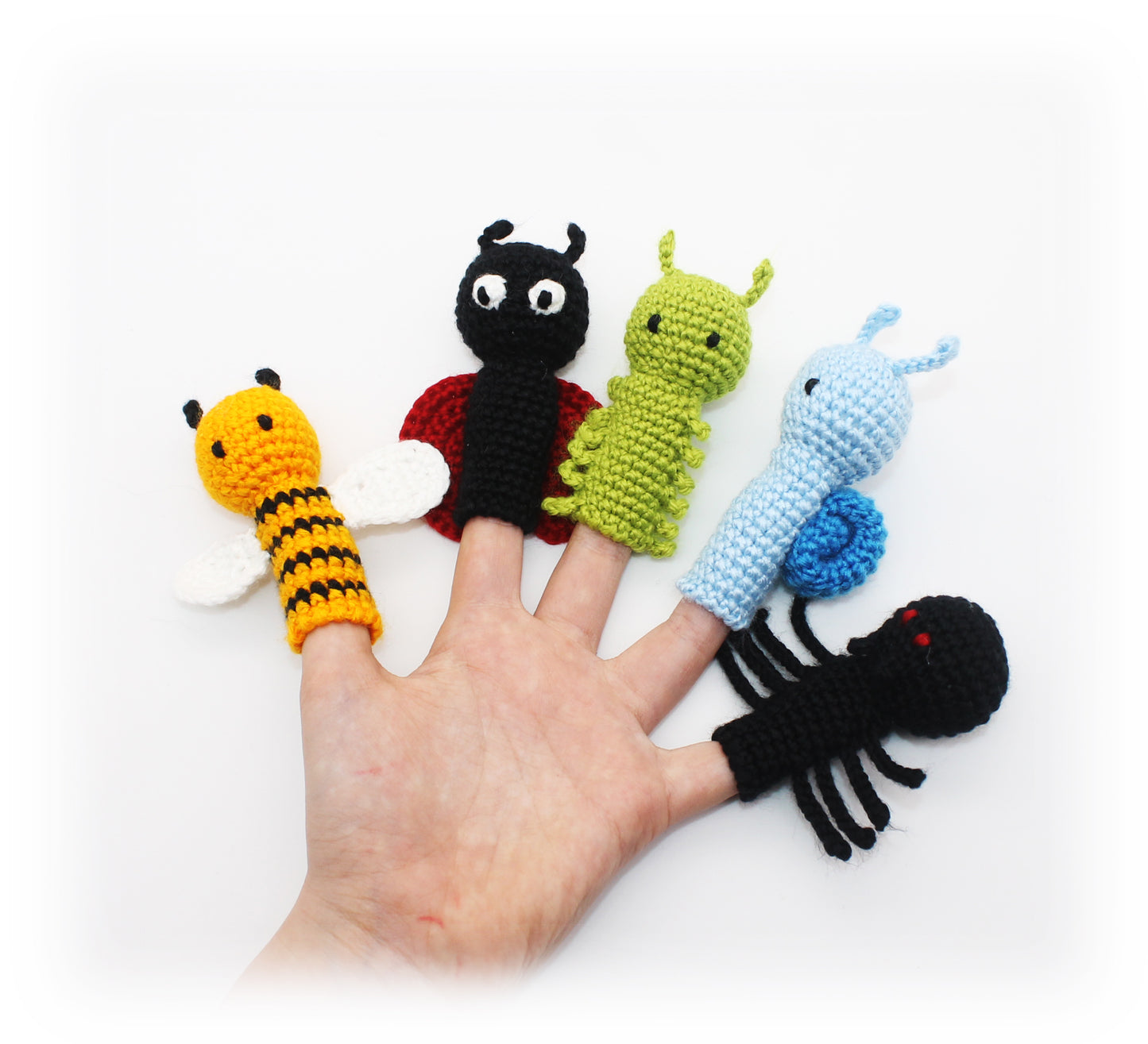 CROCHET PATTERN: Insects Finger Puppets
