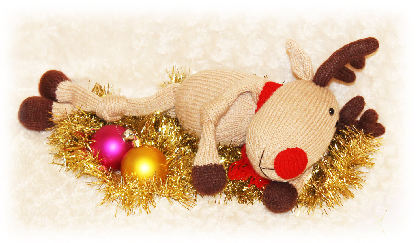 knitted reindeer