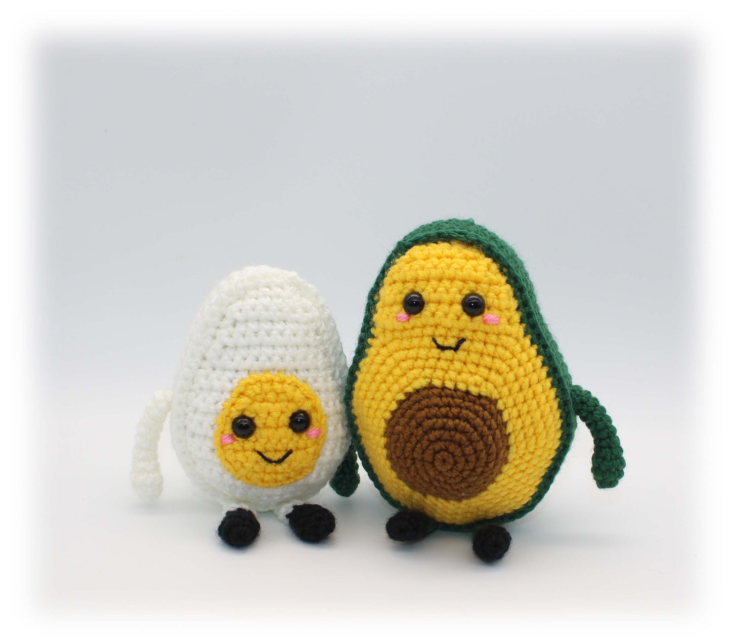crochet avocado + egg