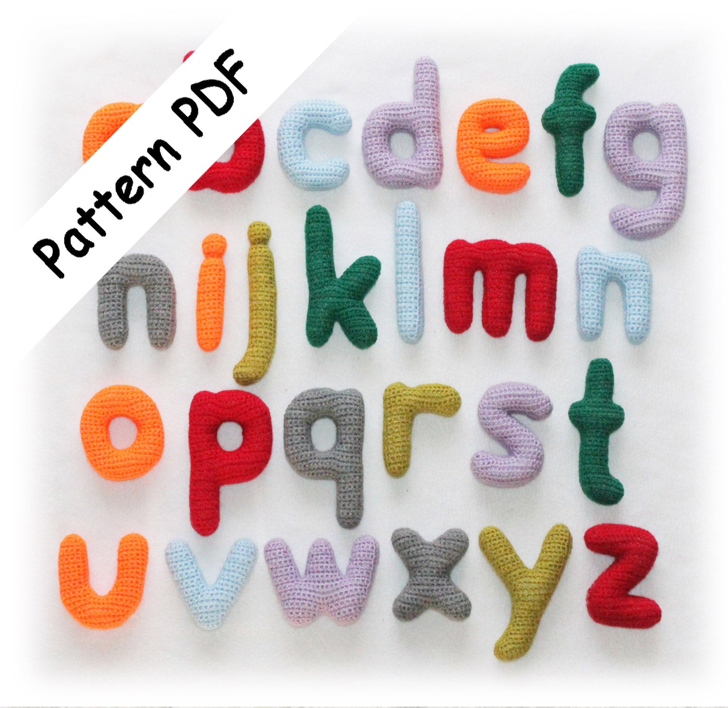 CROCHET PATTERN: 26 English Lowercase Litters – LHCpatterns crochet-pattern-26-english-lowercase-litters-lhcpatterns