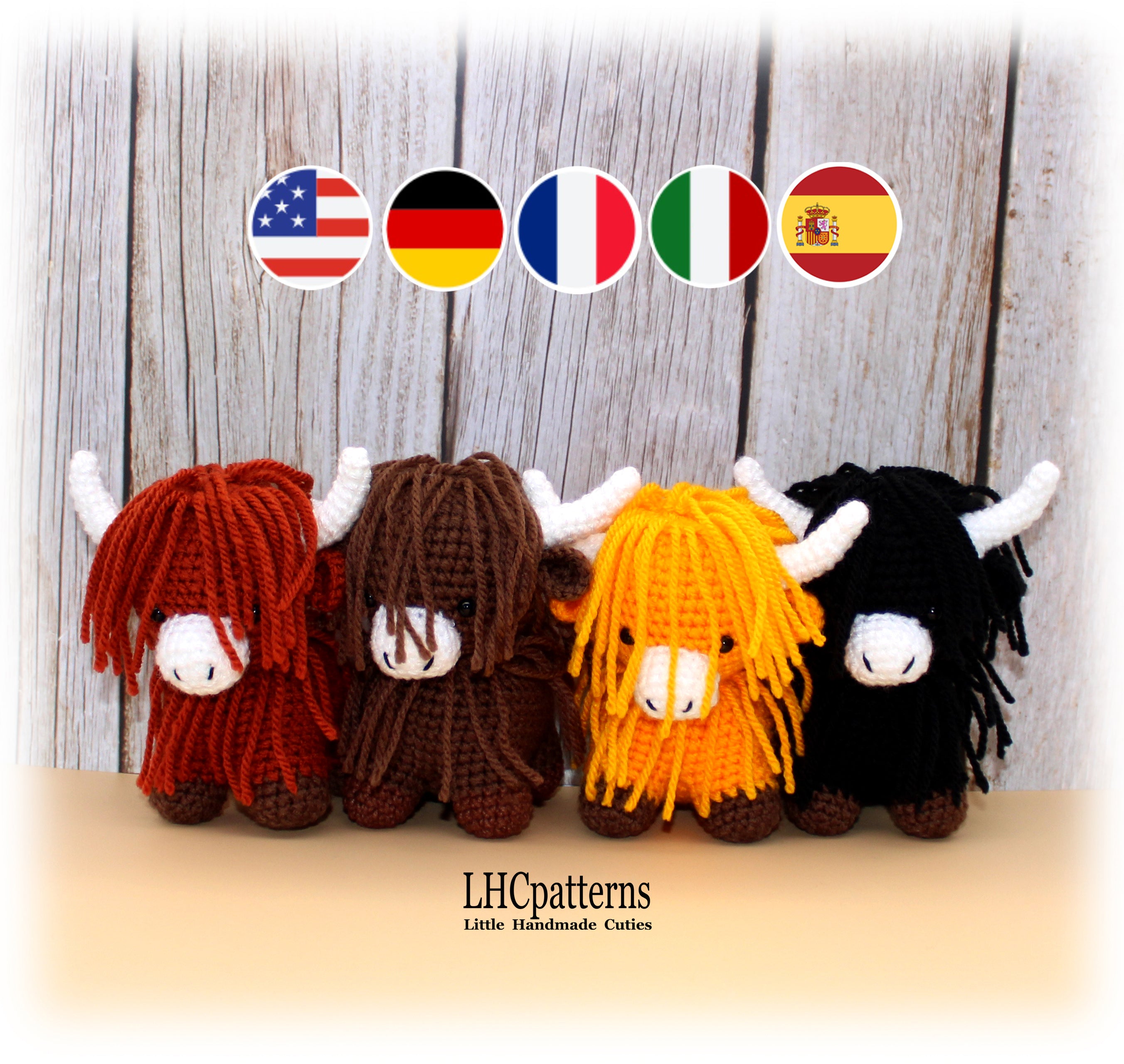 Crochet Pattern Highland Cow Heilan Coo Soft Toy Amigurumi Hairy Co crochet-pattern-highland-cow-heilan-coo-soft-toy-amigurumi-hairy-co