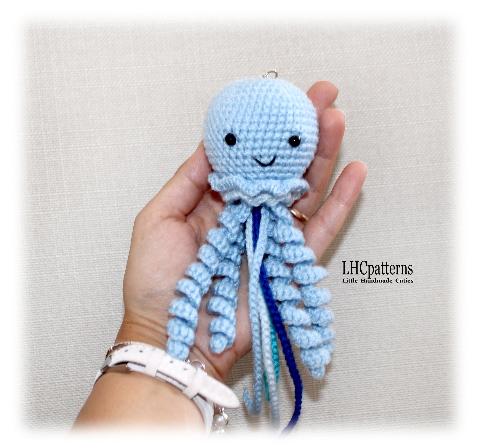 Crochet Jellyfish Keychain