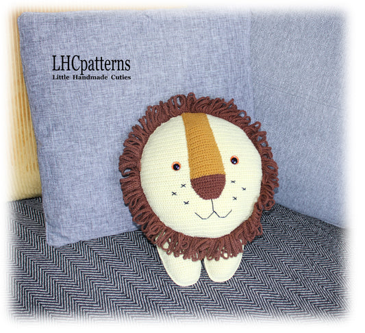 Lion Pillow Crochet Pattern