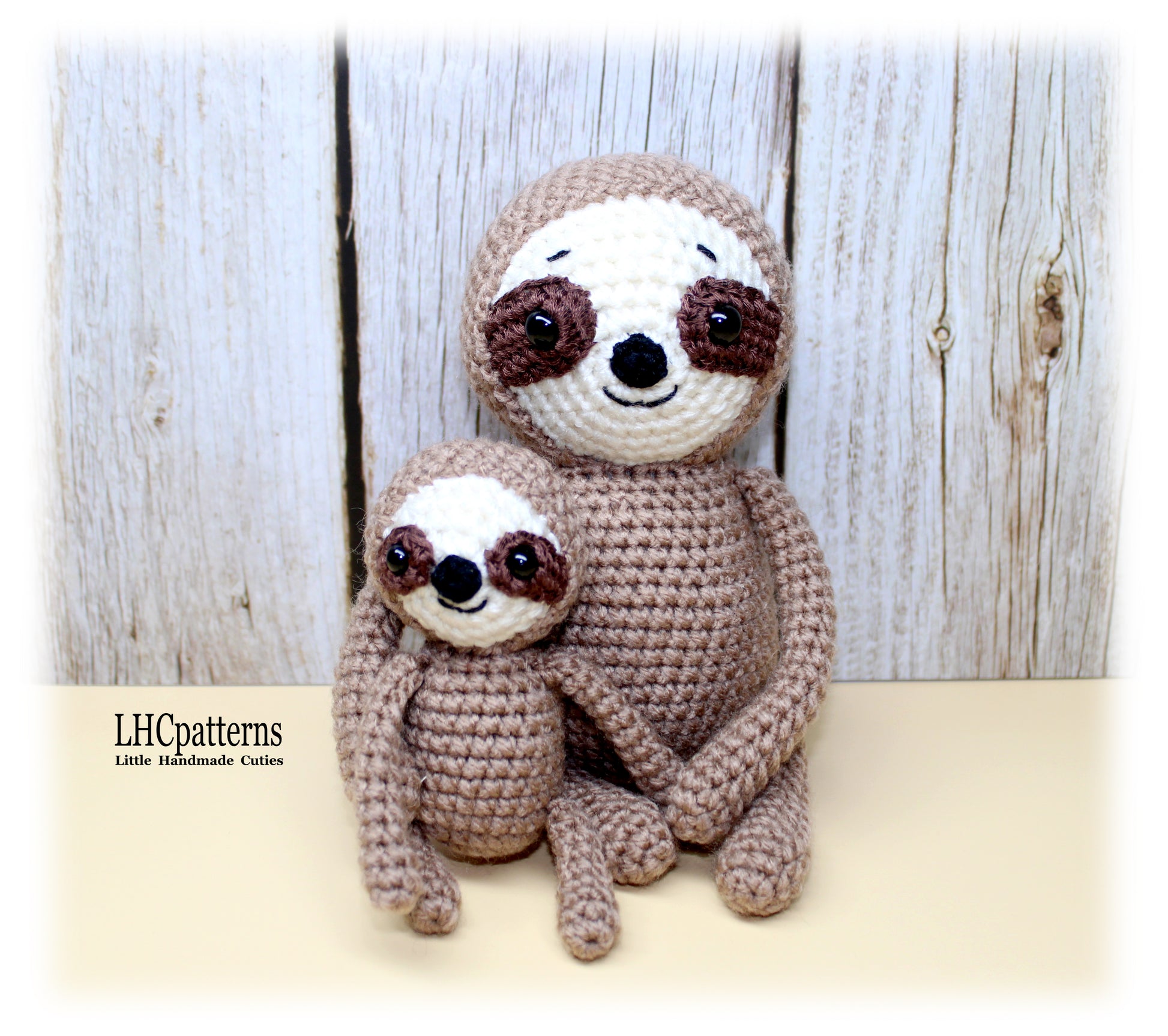 Sloth Mother ad Baby Crochet Pattern