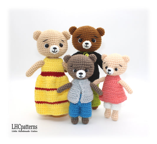 crochet bear family