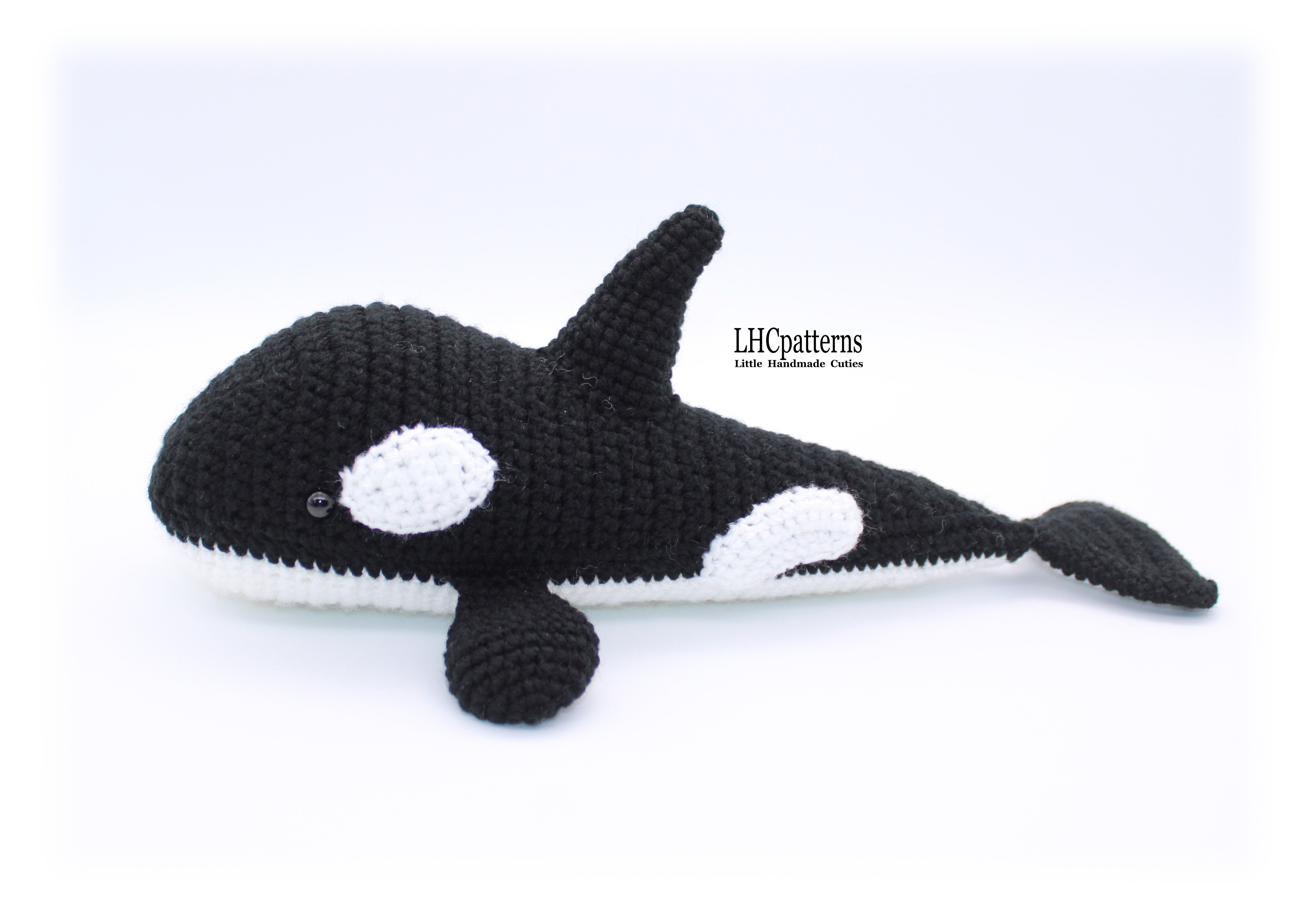 Crochet Orca Pattern, Amigurumi Sea Creature, Ocean Animal Soft Toy, O ...