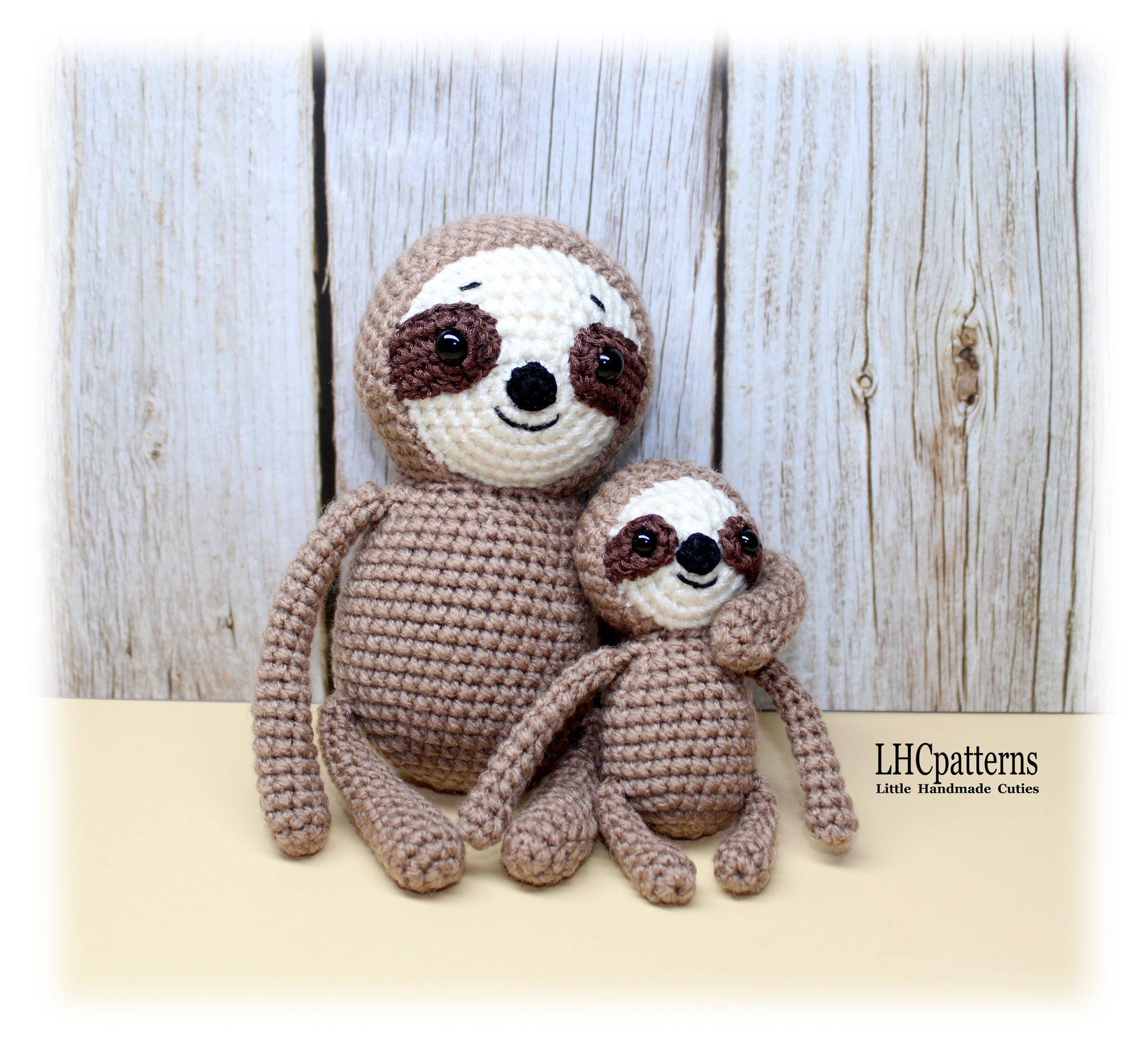 Sloth Mother ad Baby Crochet Pattern