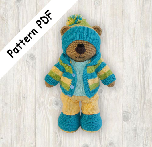 CROCHET PATTERN: Billy Bear in Clothes