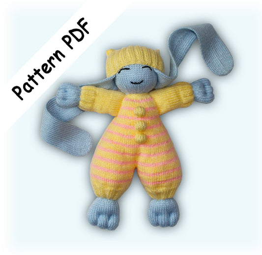 knitted sleeping bunny