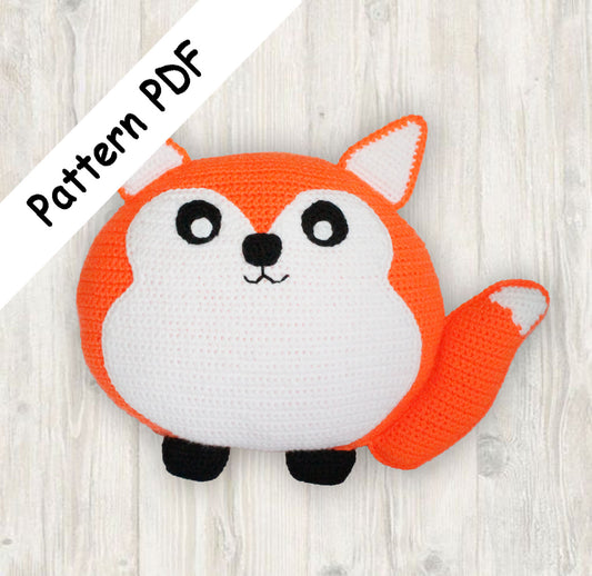 crochet fox pillow
