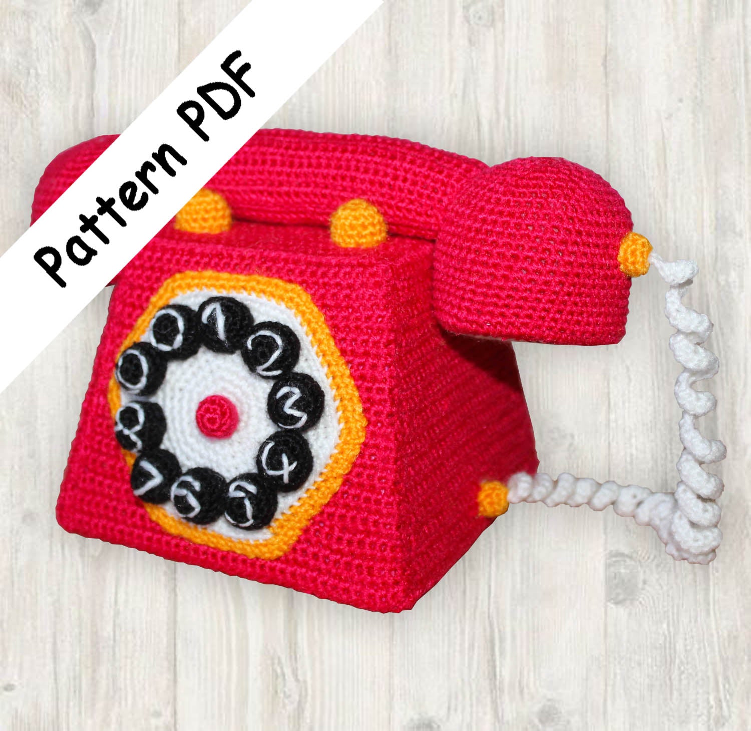 CROCHET PATTERN: Retro Telephone – LHCpatterns